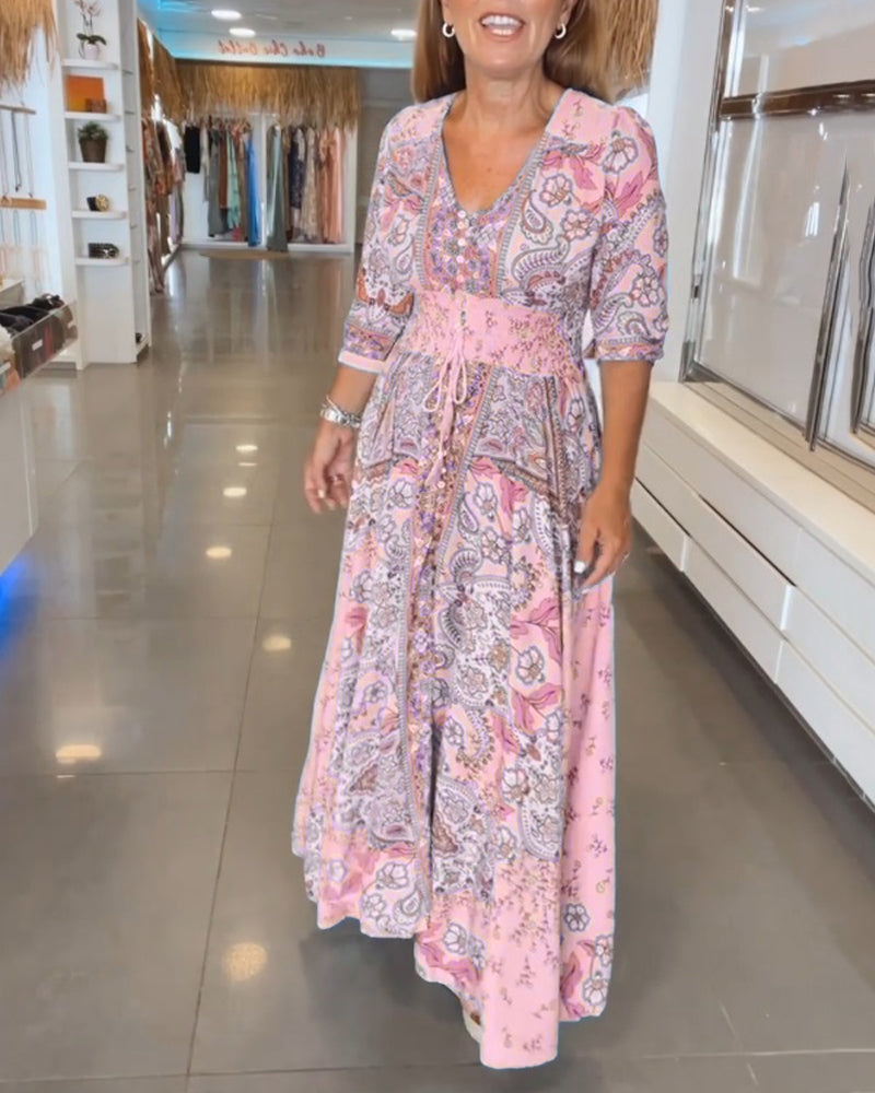 Raven | Elegant Vacation V-Neck Dress