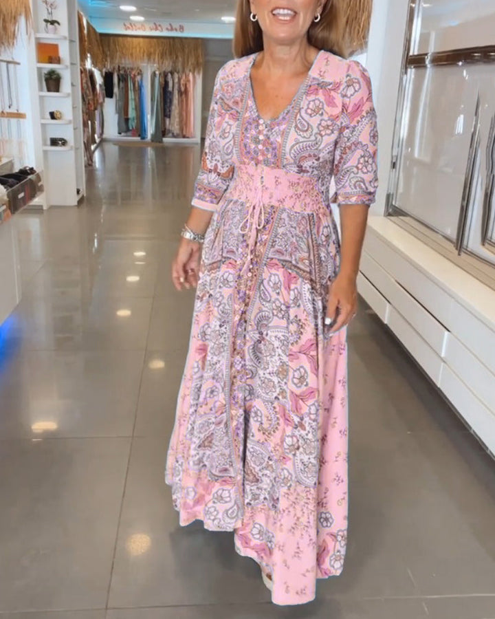 Raven | Elegant Vacation V-Neck Dress