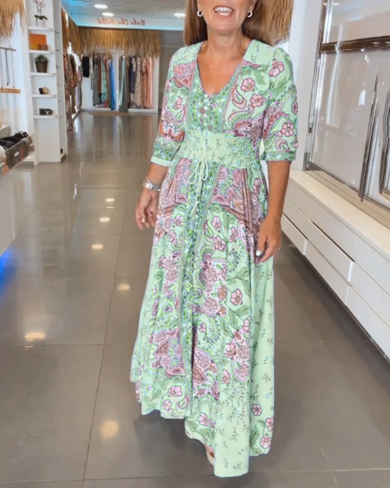 Raven | Elegant Vacation V-Neck Dress