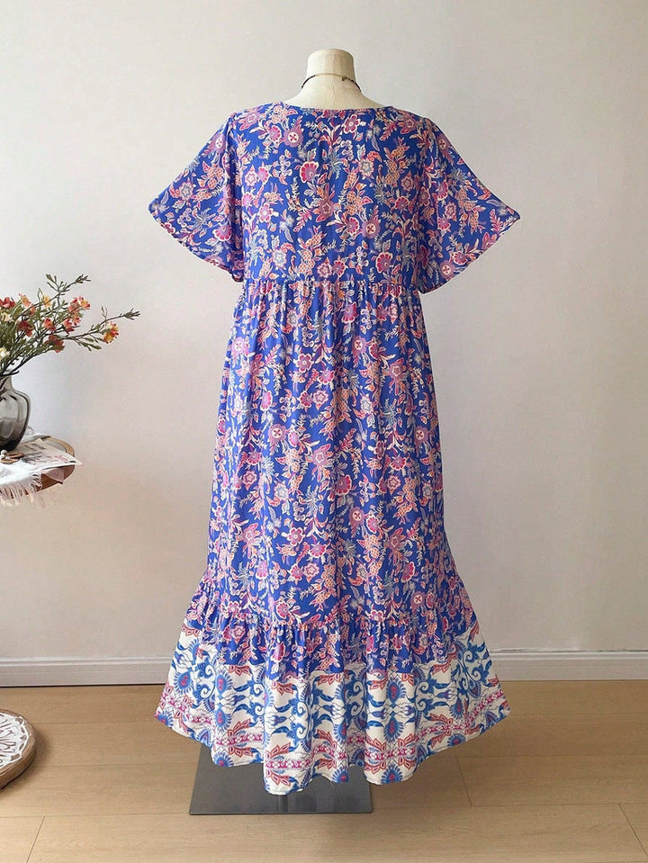 Boho Floral Maxi Dress – Plus Size
