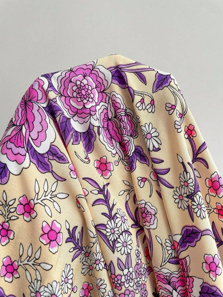 Boho Floral Maxi Dress – Plus Size