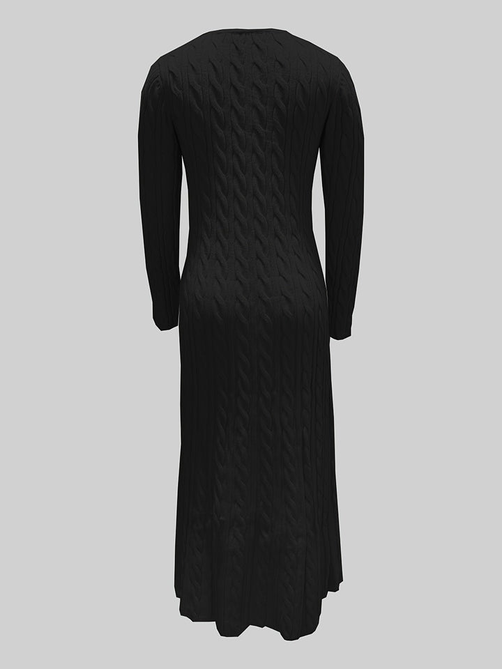 Evelyn | Cozy Cable-Knit Maxi Dress