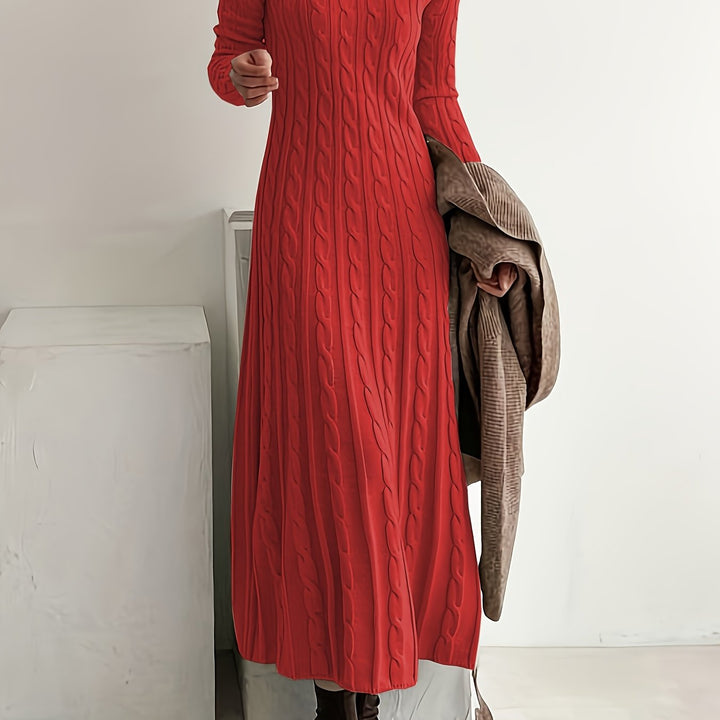 Evelyn | Cozy Cable-Knit Maxi Dress