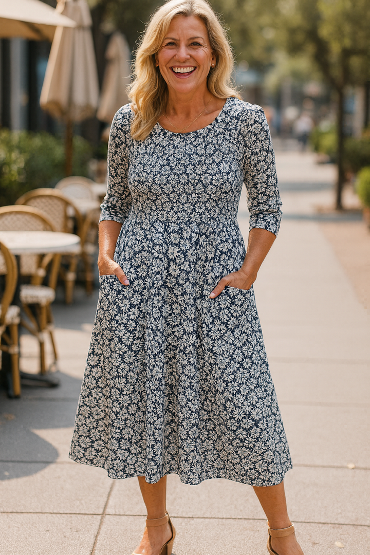 Meliora | Everyday Elegance Midi Dress – Flattering Comfort, Timeless Confidence