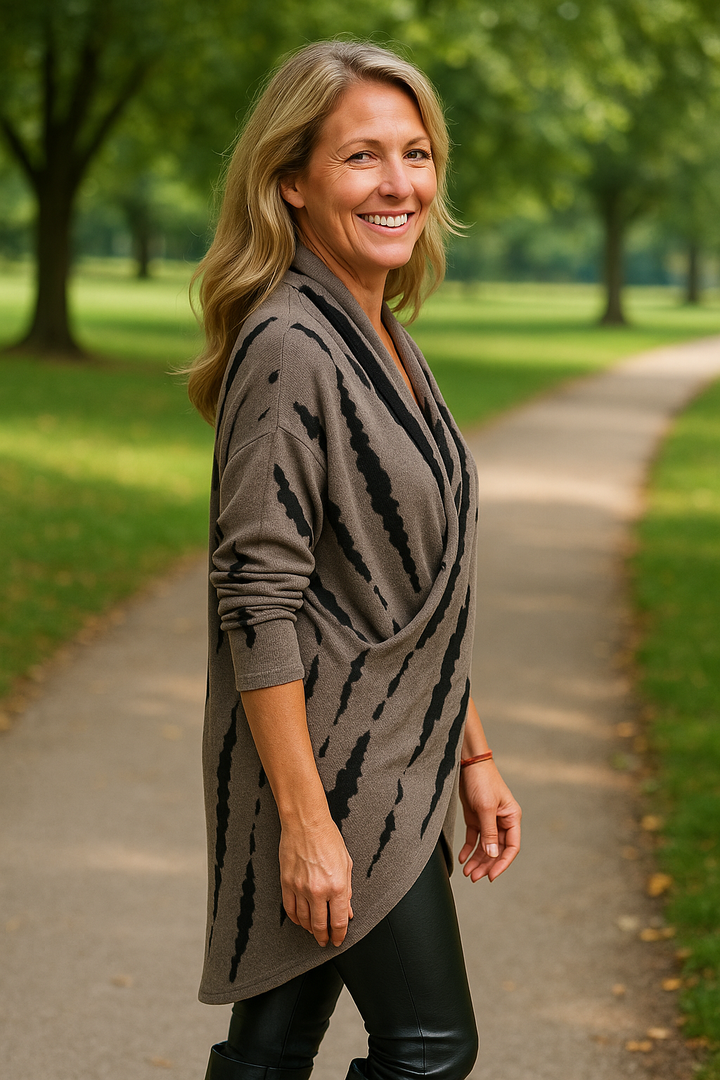 Anoria| Comfort Drape Dress – Tummy-Friendly & Arm Coverage