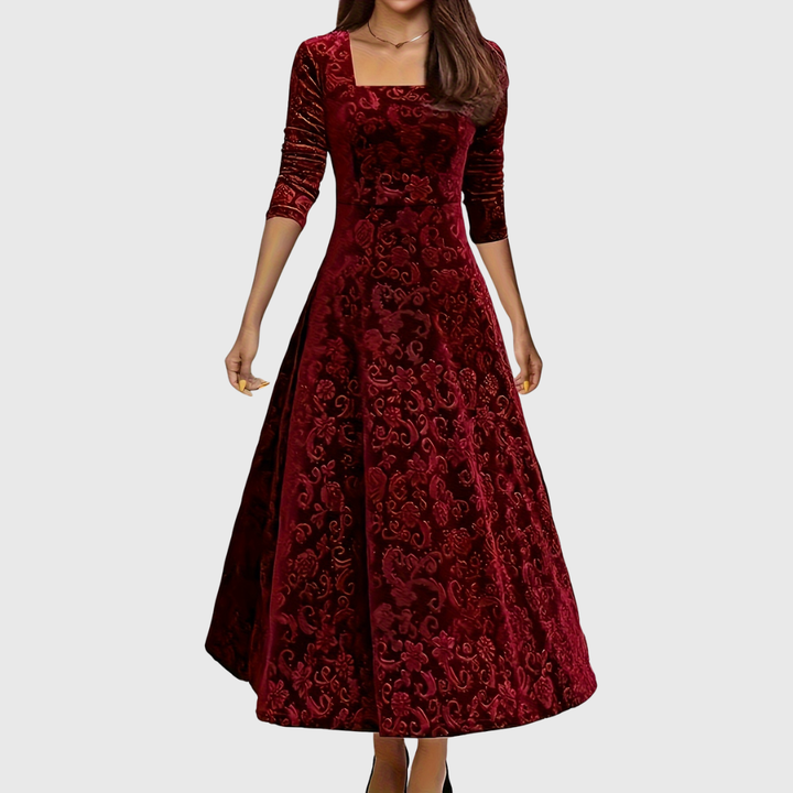 Dorothy | Elegant Patterned Maxi Dress