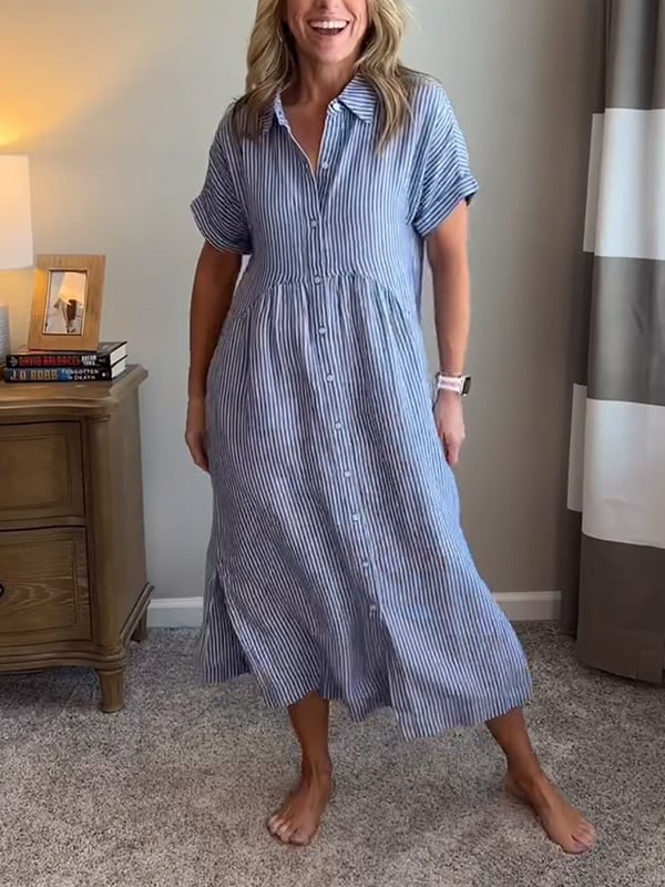 Camila | Elegant Striped Dress