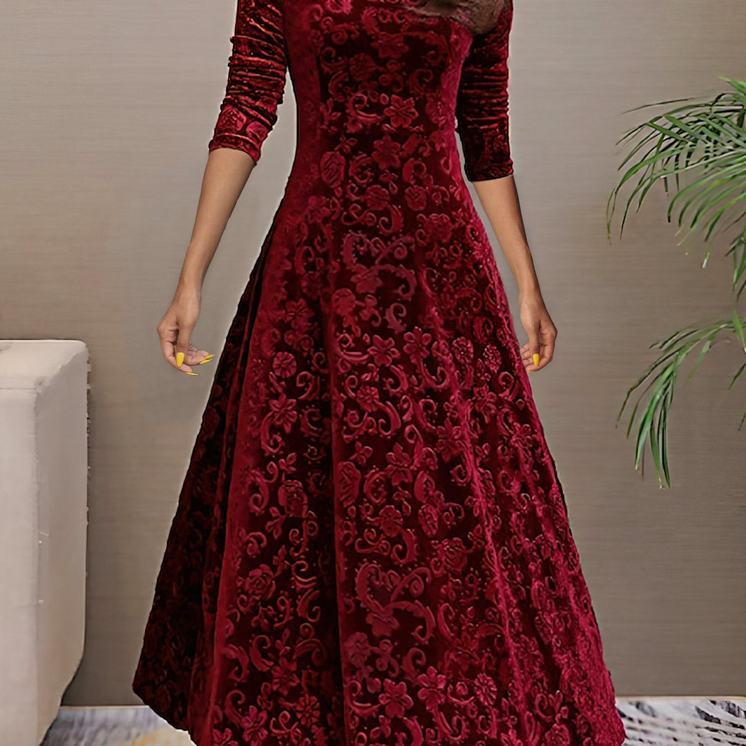 Nancy | Holiday Velvet Elegance Dress
