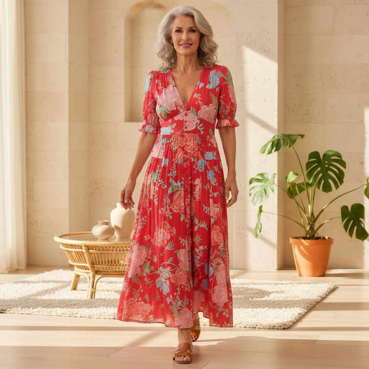 Rosae | Vibrant Floral Maxi Dress – Feel Beautiful, Effortlessly